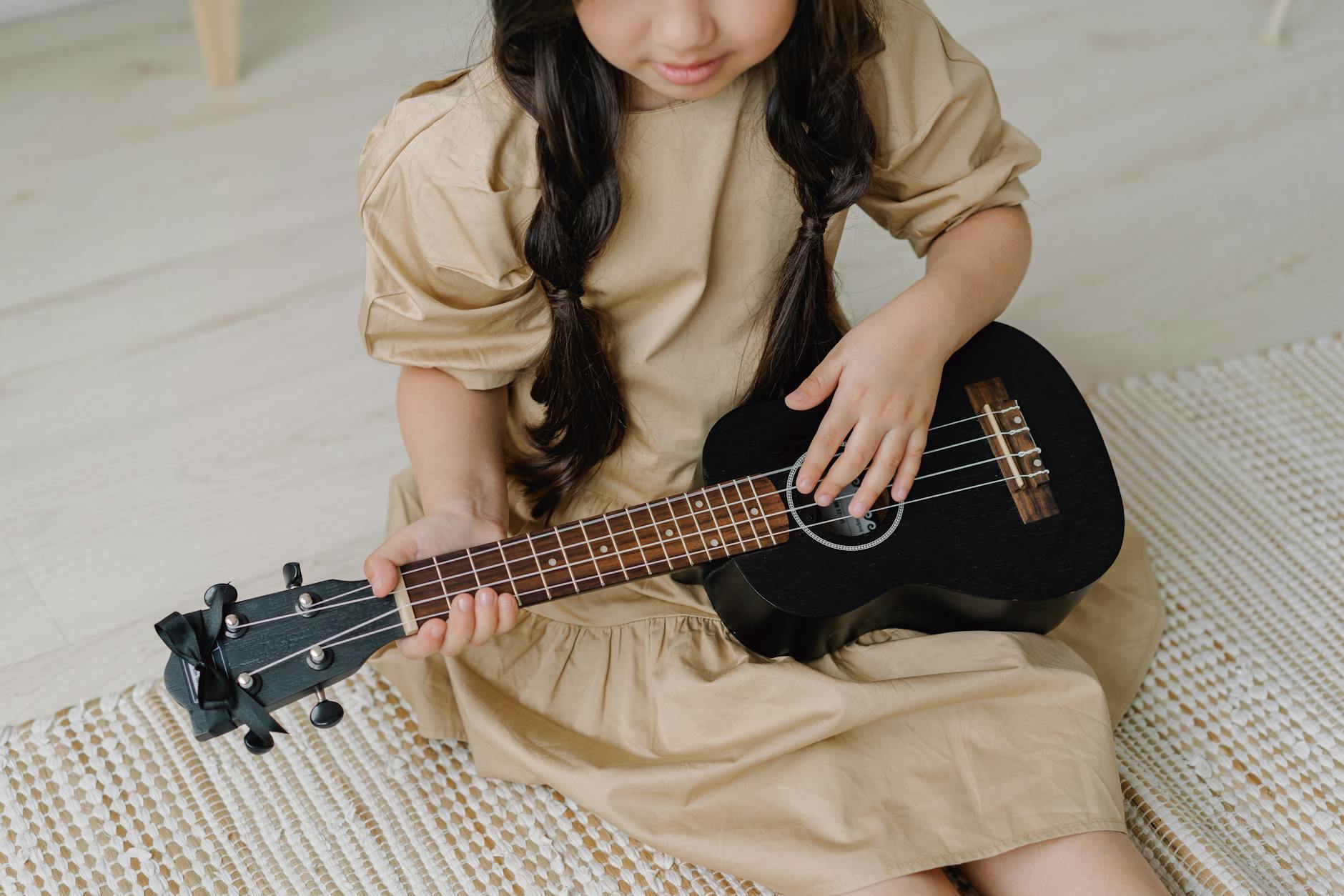 Girl with ukulele